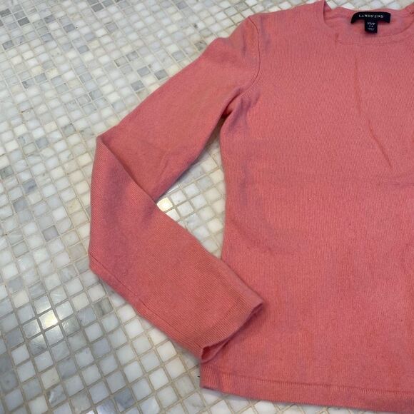 Lands End Pink Kaschmir crew neck sweater - Picture 5 of 8